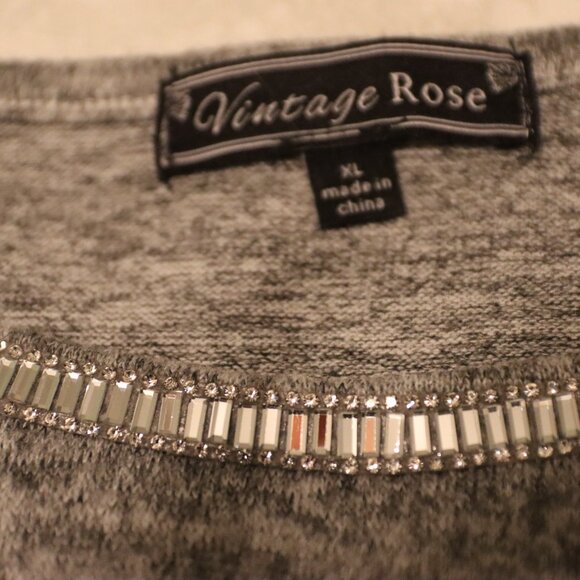 Vintage Rose Sweater Size XL Bling, Animal print - Picture 3 of 15